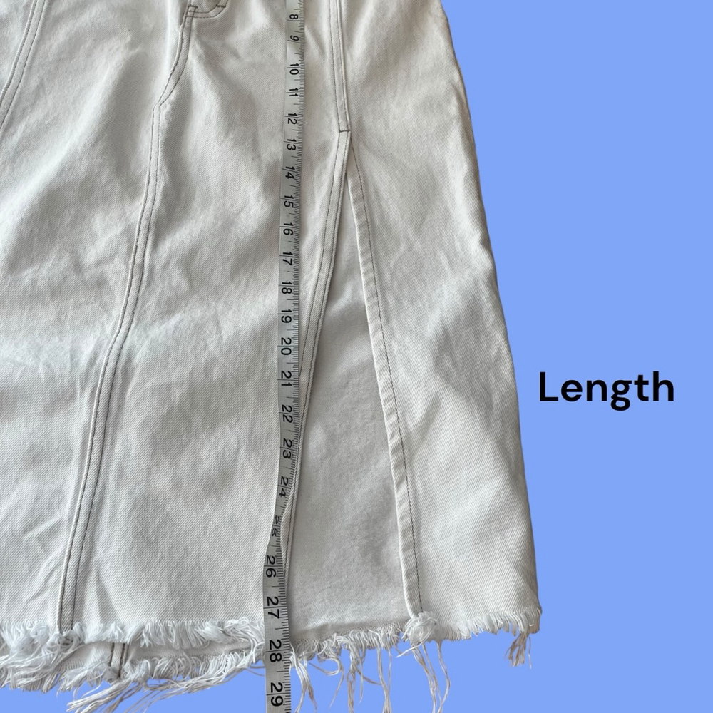 Free People We The Free Mambo White Wash Denim Midi Skirt, 28 - Picture 7 of 16